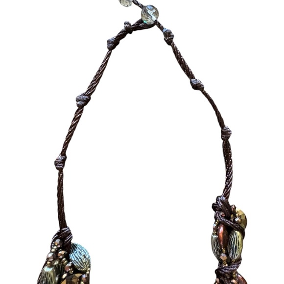 Brown coin pearl bead necklace - Picture 7 of 9